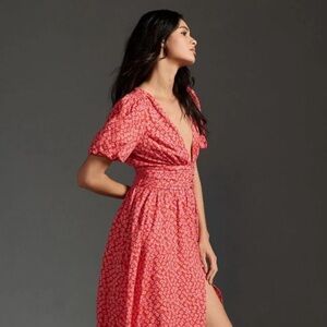 By ANTHROPOLOGIE The Katerina Button-Front Maxi Dress Size  8